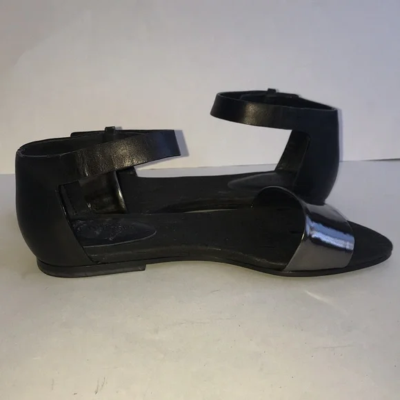 See by Chloe Specchio Cork Flat Sandal Size 36 Black Leather Upper Designer - Picture 5 of 13